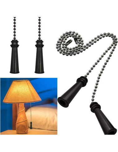 Cadenas de Tirar para Ventilador de Techo Dotlite 30cm Negras