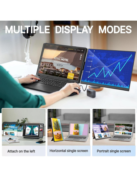 Extensor de Pantalla Doble Redalf 15.6" FHD 1080P para Laptop Extensor de Pantalla Doble Redalf 15.6" FHD 1080P para Laptop
