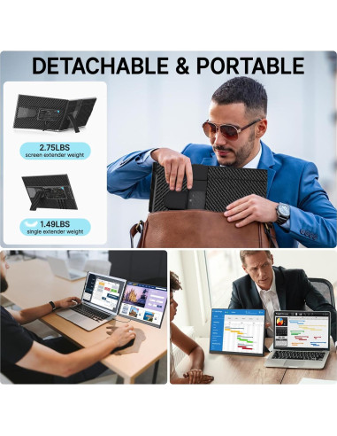 Extensor de Pantalla Doble Redalf 15.6" FHD 1080P para Laptop