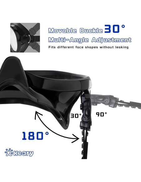 Gafas de natación Keary Adult Swim con cubierta nasal - Unisex Gafas de natación Keary Adult Swim con cubierta nasal - Unisex