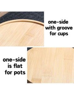 Salvamanteles de Bambú ROLUXENTIA 4 Pcs 15.5 cm Redondos 2