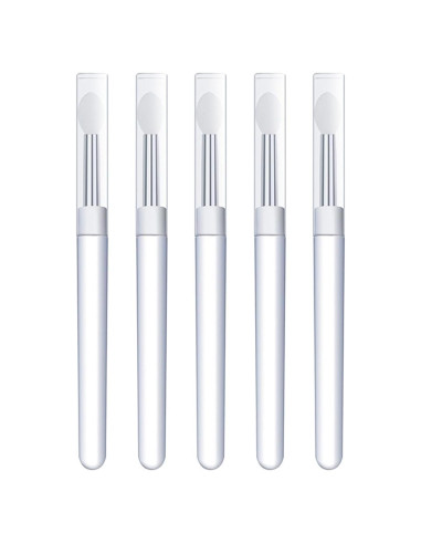 Set de 5 Pinceles de Silicona Blanca Seadiquiet para Uñas