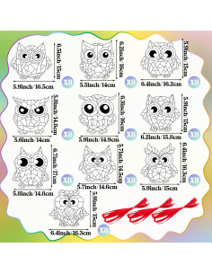 Kit de Manualidades BeYumi - 83 Piezas para Colorear Búho 2