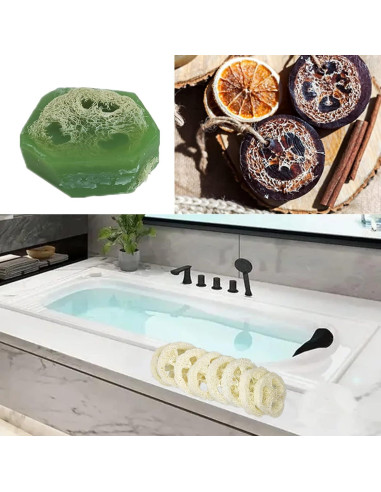 25 Rodajas de Lufa Natural 5cm para Jabón y Exfoliación