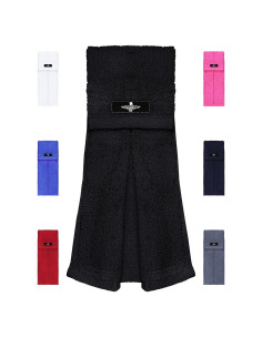 Toalla de Fútbol Exxact Sports Negra con Gancho y Bucle 50.8x10.16cm