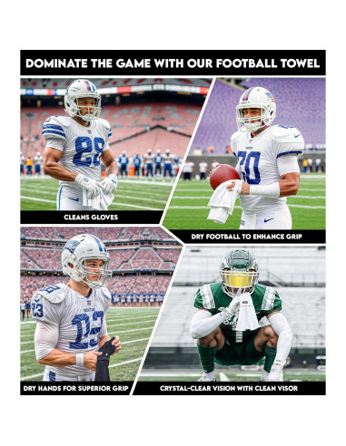 Toalla de Fútbol Exxact Sports Negra con Gancho y Bucle 50.8x10.16cm