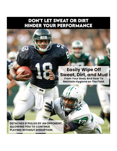 Toalla de Fútbol Exxact Sports Negra con Gancho y Bucle 50.8x10.16cm