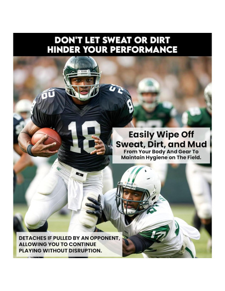 Toalla de Fútbol Exxact Sports Negra con Gancho y Bucle 50.8x10.16cm