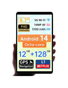 Tablet Android 14 Topsand N8 Plus 8.7" 12GB RAM 128GB GPS