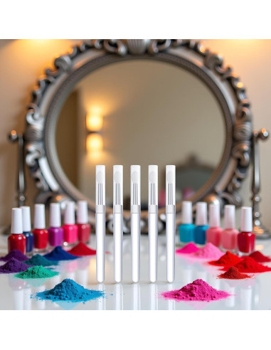 Set de 5 Pinceles de Silicona Blanca Seadiquiet para Uñas