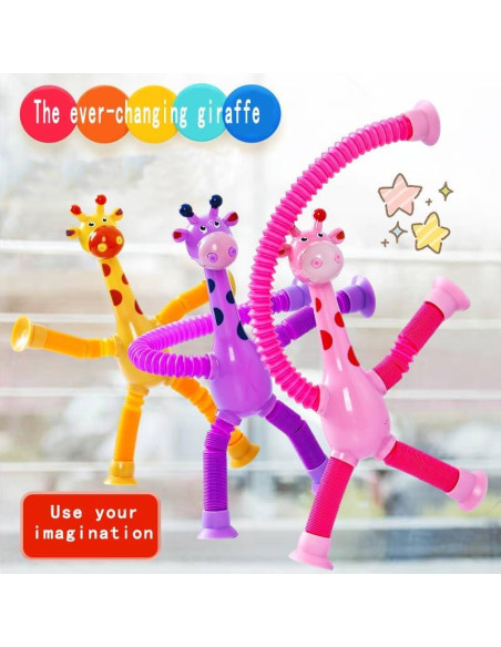 12PCS Juguetes Sensoriales Antiestrés Jirafa WUCLUD
