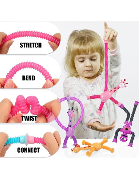 12PCS Juguetes Sensoriales Antiestrés Jirafa WUCLUD