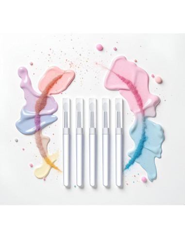 Set de 5 Pinceles de Silicona Blanca Seadiquiet para Uñas