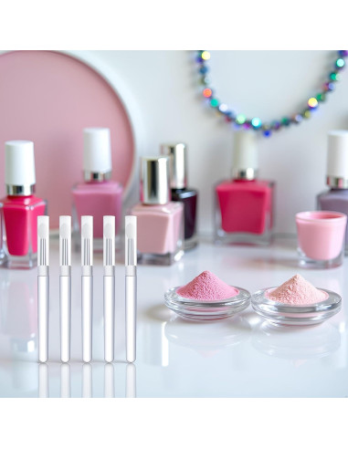 Set de 5 Pinceles de Silicona Blanca Seadiquiet para Uñas