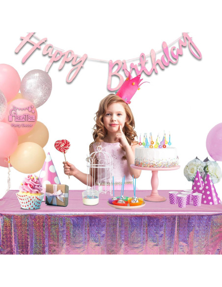 Mantel Desechable Rectangular GREATRIL Rosa 274x137 cm - 2 Pzs