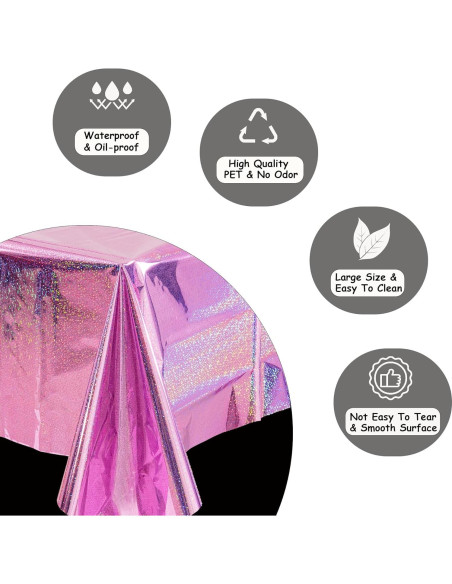 Mantel Desechable Rectangular GREATRIL Rosa 274x137 cm - 2 Pzs