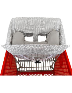 Funda de carrito y silla alta 2 en 1 LG-ZT04 Chevron gris 2