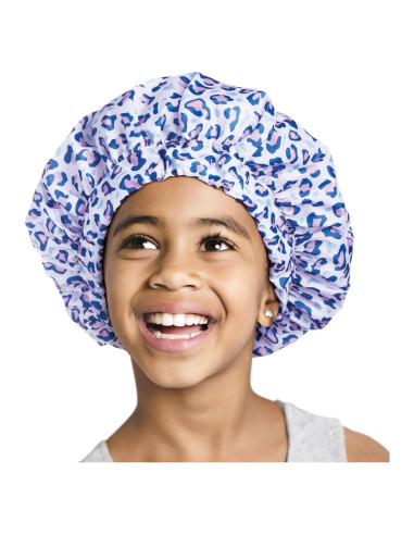 Gorro de Ducha Reutilizable Rojo por Kiss Leopardo para Niños