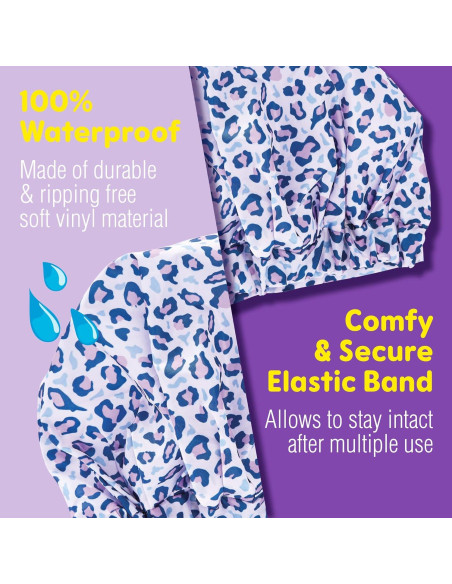 Gorro de Ducha Reutilizable Rojo por Kiss Leopardo para Niños