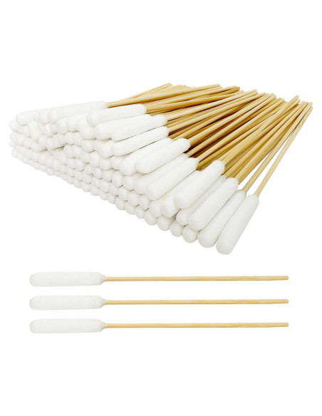 100 Bastones de Algodón Largos Egaageoi para Limpieza de Oídos