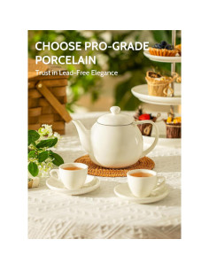 Tetera de Porcelana 27 oz Sweese con Infusor Acero Inoxidable 2