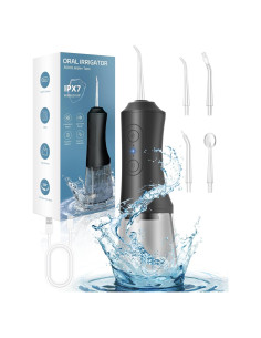 Irrigador Oral a Agua OKALA EFS 300ml IPX7 3 Modos Negro