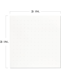 Notas Adhesivas Blancas Alfion 12pk 3x3 Pulgadas Cuadrícula 2