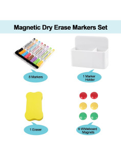 Juego de 16 Marcadores Magnéticos Czmag para Pizarra Blanca 2