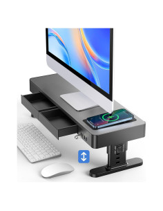Soporte para Monitor Meatanty Ajustable con Cargador USB 5 en 1