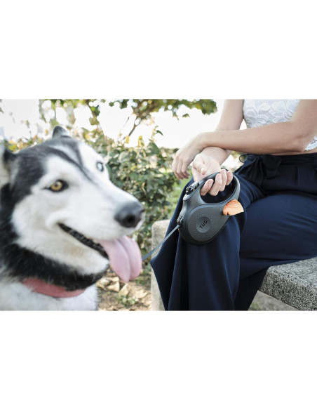 Correa Retráctil TUG Grande 4.88m Negro con Dispensador Correa Retráctil TUG Grande 4.88m Negro con Dispensador