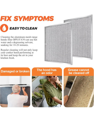 Filtro de Campana Extractora Beaquicy BPS1FA30 Aluminio 2 Piezas