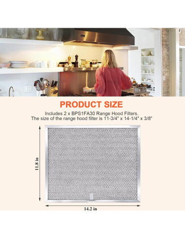Filtro de Campana Extractora Beaquicy BPS1FA30 Aluminio 2 Piezas