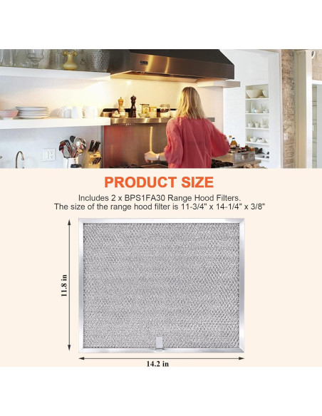 Filtro de Campana Extractora Beaquicy BPS1FA30 Aluminio 2 Piezas