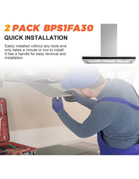 Filtro de Campana Extractora Beaquicy BPS1FA30 Aluminio 2 Piezas