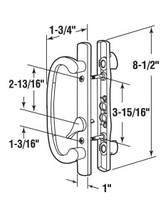 Conjunto de Manijas para Puerta Corredera Prime-Line C 1280 Blanco 2