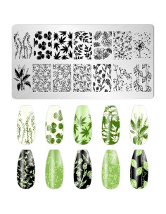 Kit de Estampado de Uñas JCAKES 5 Piezas Hoja de Arce 2