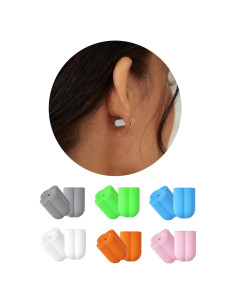 Soportes de Pendientes de Silicona Menglisi 12 Piezas C-Verde