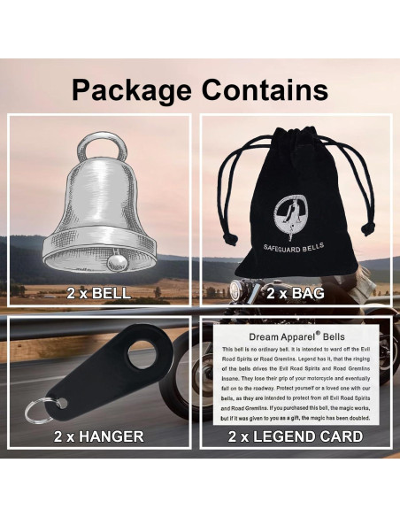 Campanas de Motocicleta GARGOYLE BELLS 2Pack Protección Suerte