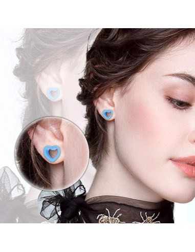 Set de Tapones para Oídos Acrílico Qmcandy 9 Pares 13/16" (20mm)