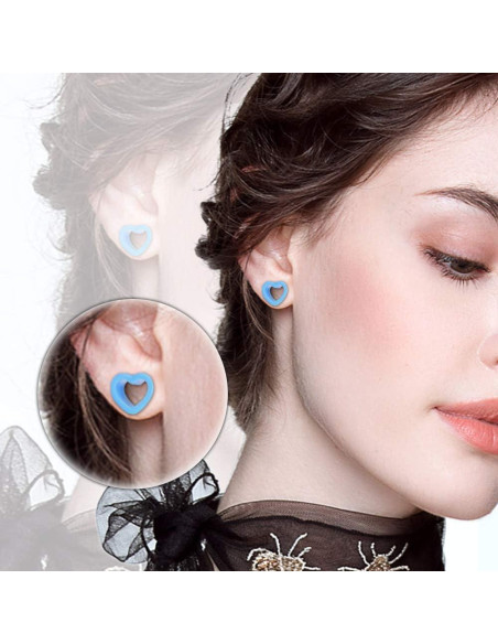 Set de Tapones para Oídos Acrílico Qmcandy 9 Pares 13/16" (20mm) Set de Tapones para Oídos Acrílico Qmcandy 9 Pares 13/16" (20mm)