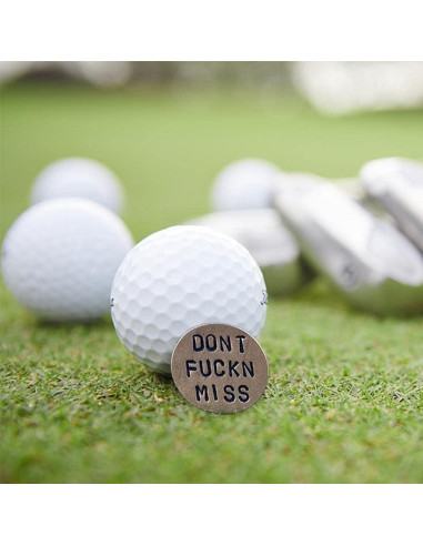 Marcadores de Pelota de Golf Divertidos Junfamilee - Metal Duradero