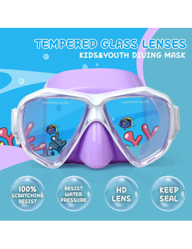 Máscara de Buceo para Niños EXP VISION EX-2700K Antivaho