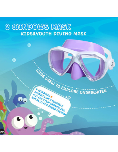 Máscara de Buceo para Niños EXP VISION EX-2700K Antivaho