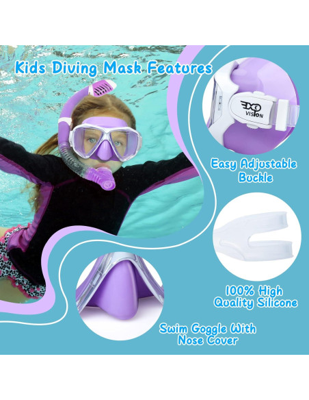 Máscara de Buceo para Niños EXP VISION EX-2700K Antivaho
