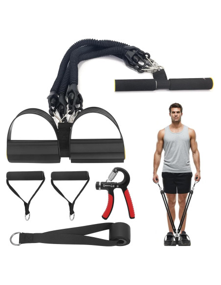 Banda de Resistencia de Pedal Vonlarka 4 Tubos para Ejercicio