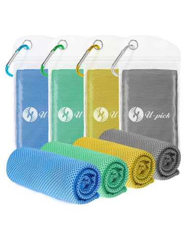 Toallas de Enfriamiento U-pick 4 Unidades Microfibra 101.6x30.5cm
