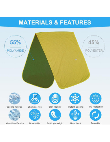 Toallas de Enfriamiento U-pick 4 Unidades Microfibra 101.6x30.5cm