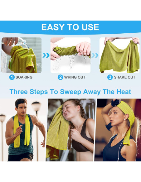 Toallas de Enfriamiento U-pick 4 Unidades Microfibra 101.6x30.5cm Toallas de Enfriamiento U-pick 4 Unidades Microfibra 101.6x30.5cm