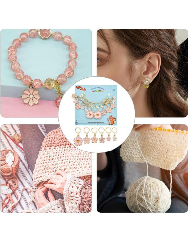 Marcadores de Puntos de Tejer NBEADS 24 Pcs 6 Estilos