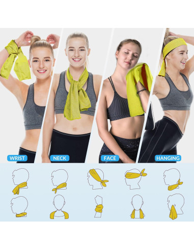 Toallas de Enfriamiento U-pick 4 Unidades Microfibra 101.6x30.5cm